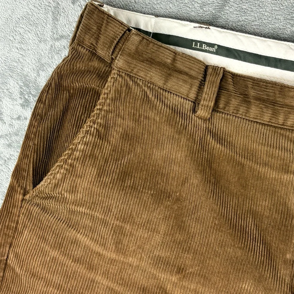 LL Bean Corduroy‎ Pants Mens 38x29 Brown Country Comfort Waist Stretch